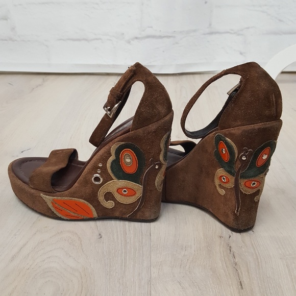 Prada Shoes - Prada Butterfly Wedges